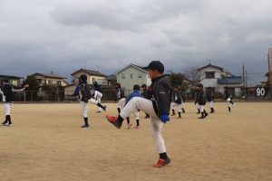 準備運動　佐原サンボーイズの選手