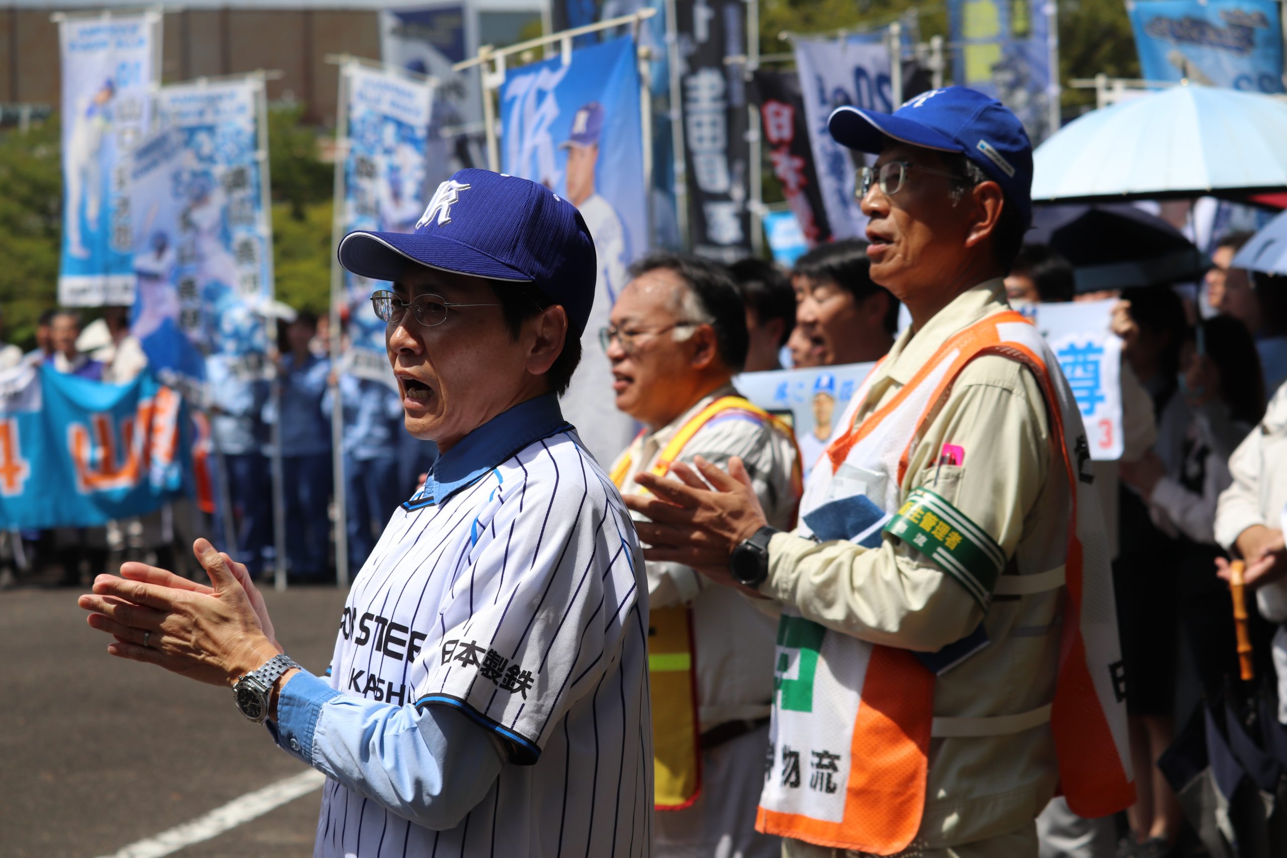 安光後援会長・鎌田副後援会長